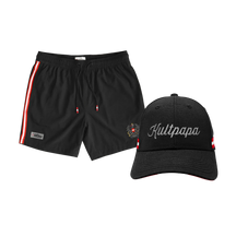 Geschenkpaket Badehose schwarz Kultpapa Cap #Farbe_Schwarz