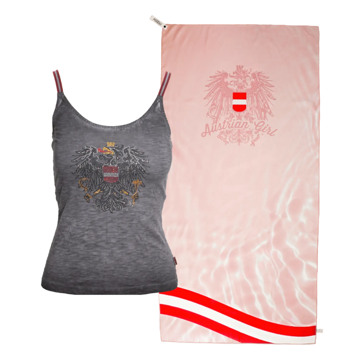 Geschenkpaket Badetuch Tanktop dunkelgrau #Farbe_Dunkelgrau