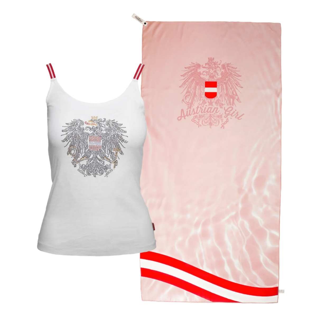 Geschenkpaket Badetuch Tanktop weiß #Farbe_Weiß