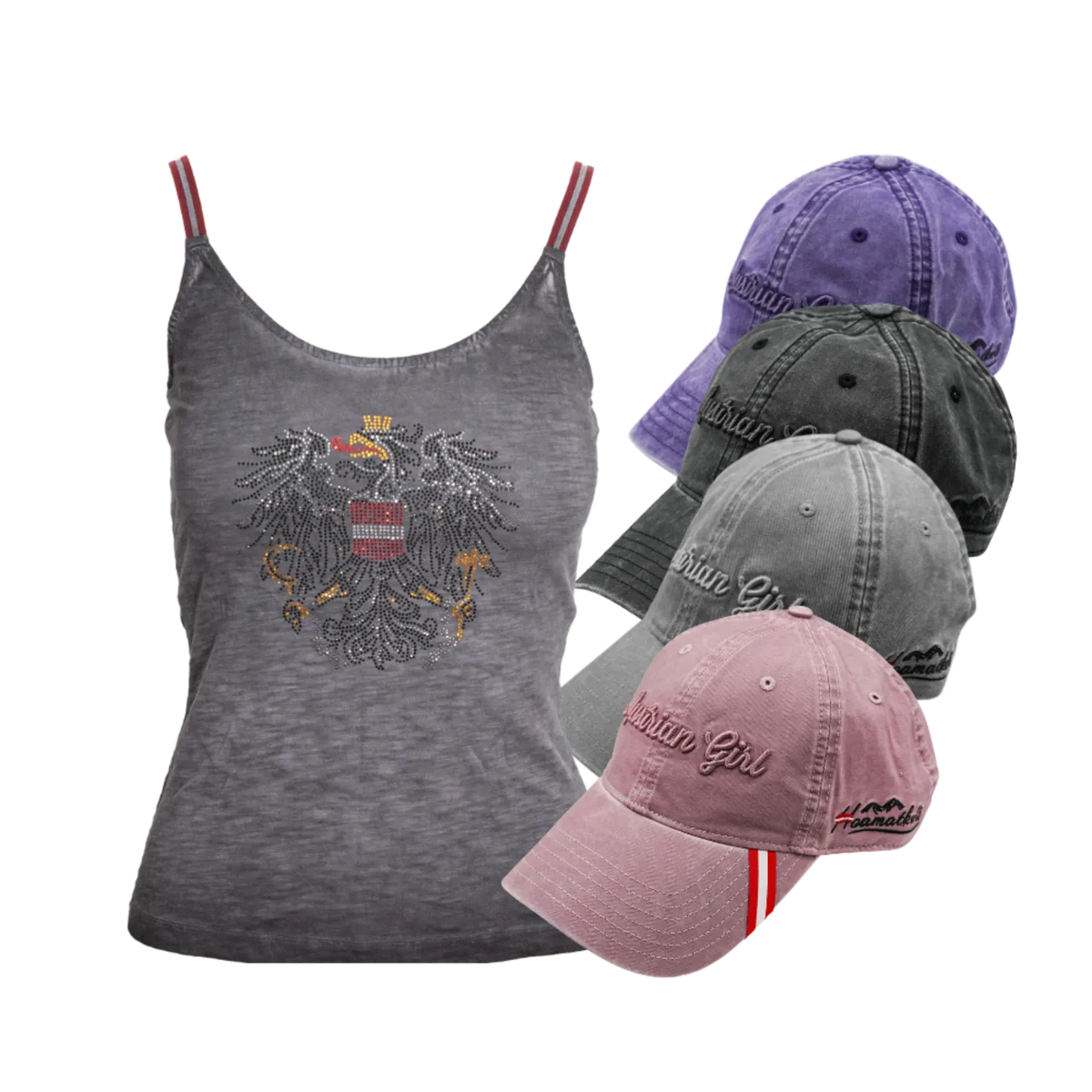 Geschenkpaket Cap Tanktop dunkelgrau #Farbe_Dunkelgrau