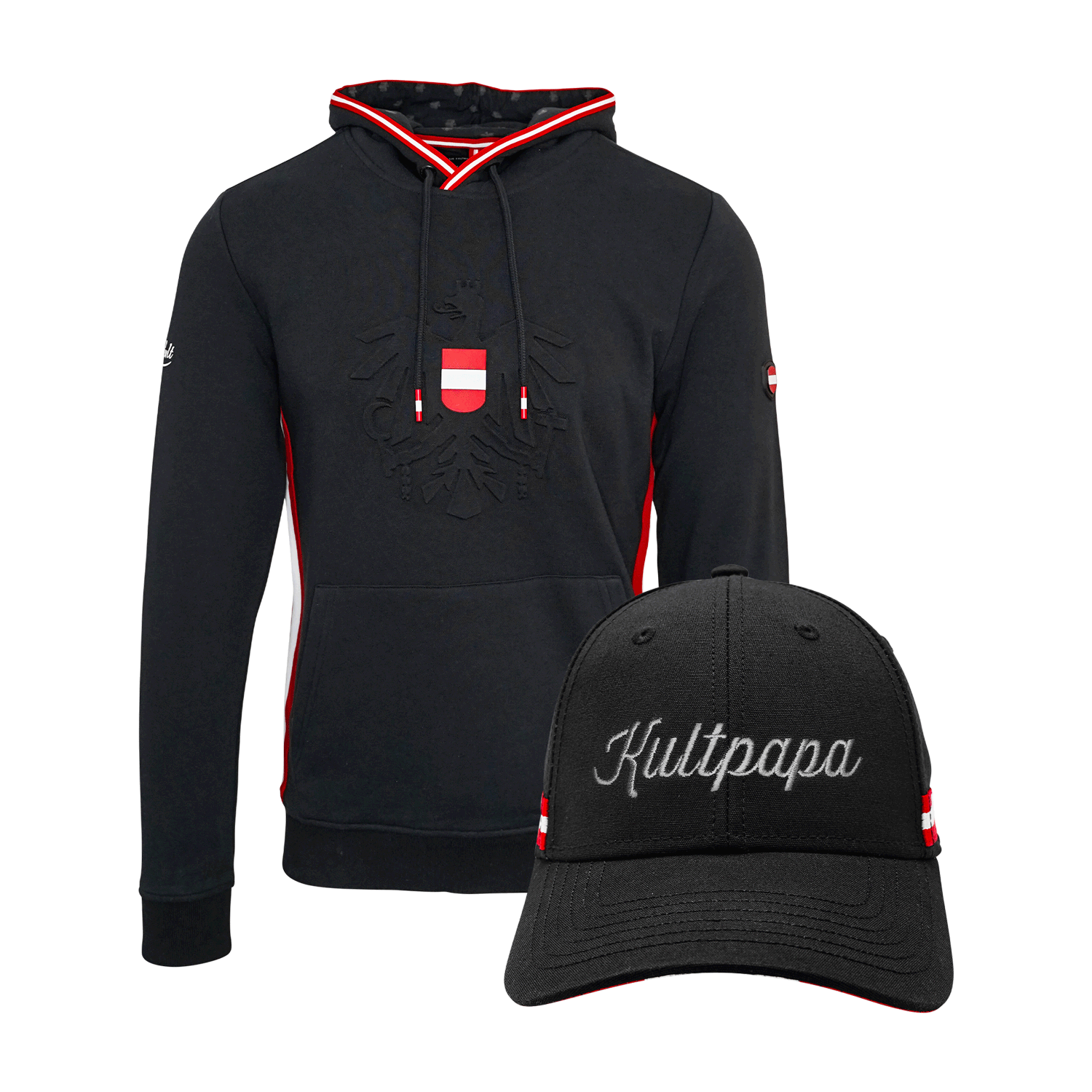 Geschenkpaket Herren Vatertag Hoodie und Kultpapa Cap