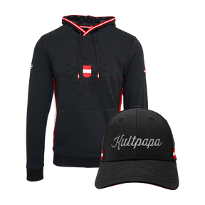 Geschenkpaket Herren Vatertag Hoodie und Kultpapa Cap
