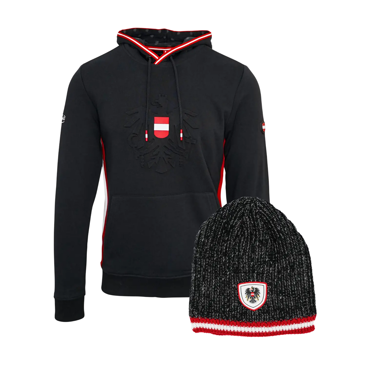 Geschenkpaket Weihnachten - 3D Adler Hoodie & Kult Beanie