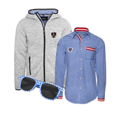 Geschenkpaket Karo Jacke Hemd Sonnenbrille