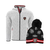 Geschenkpaket Kinder Kultjacke hellgrau Mütze #Farbe_Hellgrau