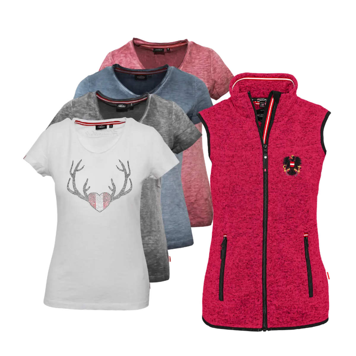 Geschenkpaket Kultgilet magenta Glitzer Shirt #Farbe_Magenta