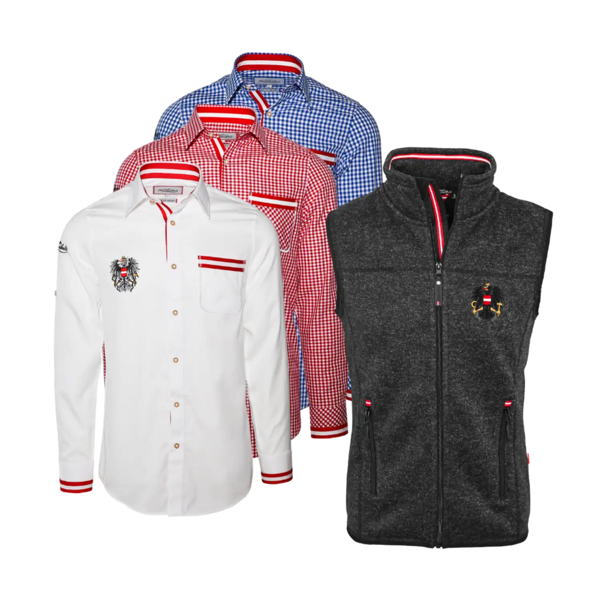 Geschenkpaket Kultgilet schwarz Trachtenhemd #Farbe_Schwarz