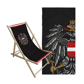 Geschenkpaket Liegestuhl Badetuch schwarz