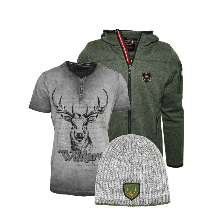 Geschenkpaket Wüdara - Wüdara Jacke, Wüdara T-Shirt & Wüdara Beanie
