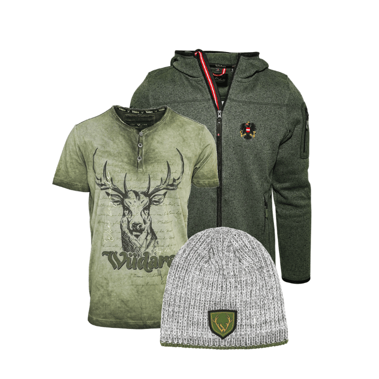 Geschenkpaket Wüdara - Wüdara Jacke, Wüdara T-Shirt & Wüdara Beanie
