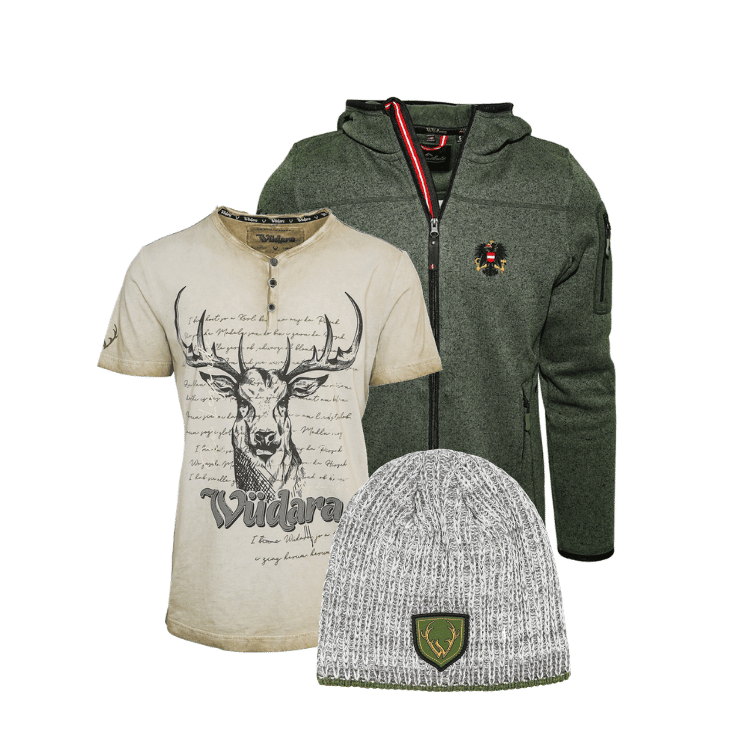 Geschenkpaket Wüdara - Wüdara Jacke, Wüdara T-Shirt & Wüdara Beanie