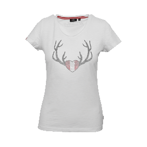 Herz Geweih Glitzer T-Shirt