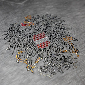Österreich Adler Glitzer T-Shirt - Anthrazit