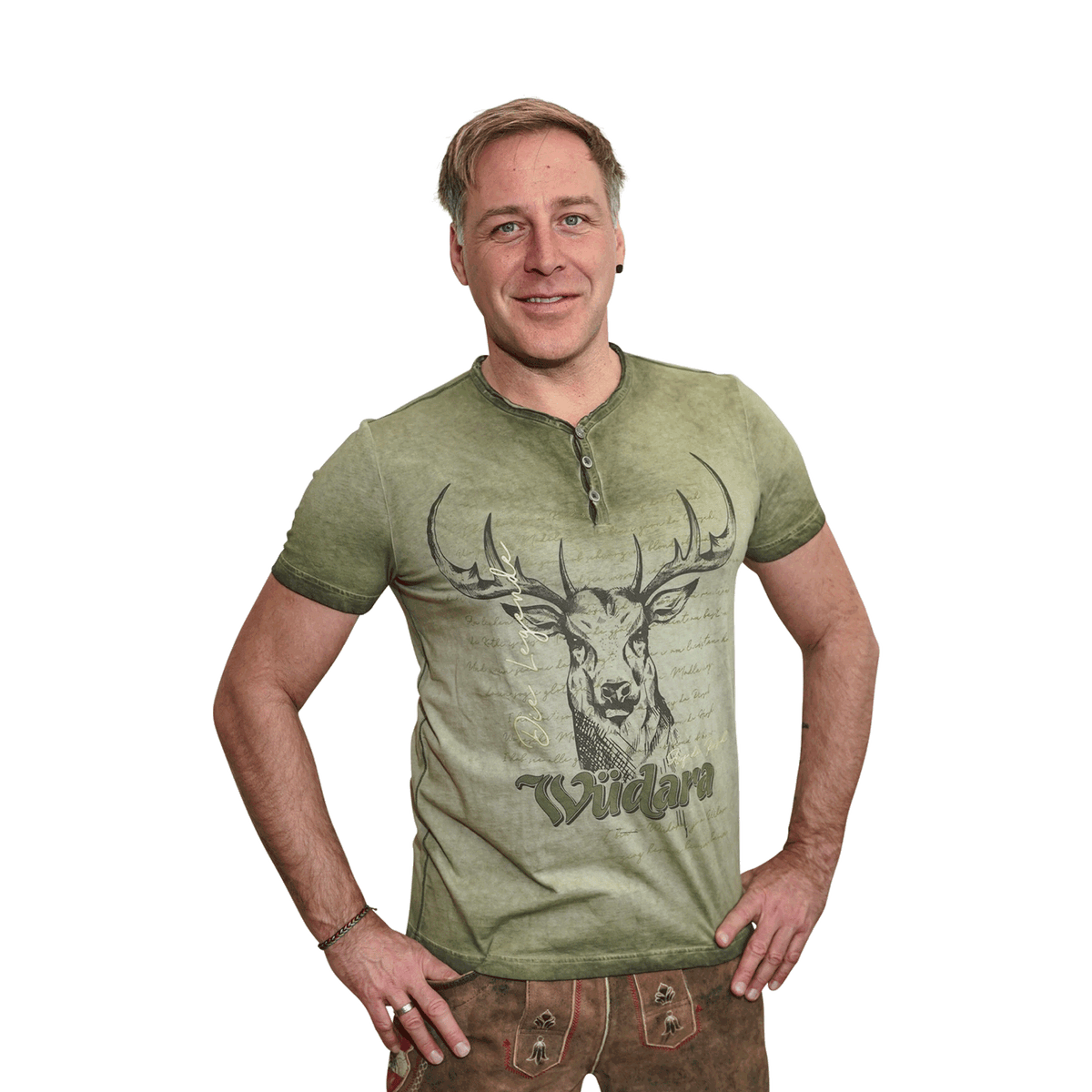Grünes Hirsch T-Shirt