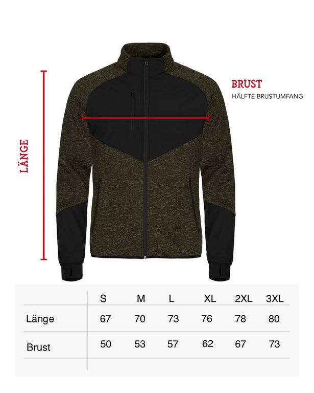 Österreich Adler Kultjacke Softshell-Fleece - Dunkelgrün