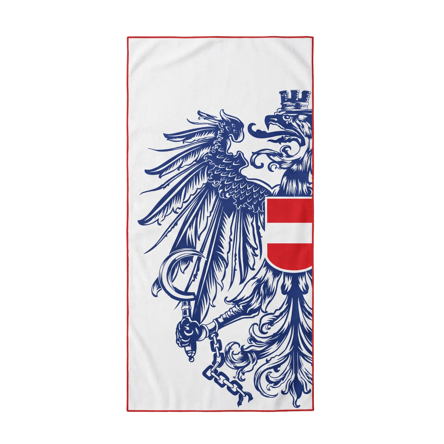 Mikrofaser Badetuch Österreich Adler - Hellblau