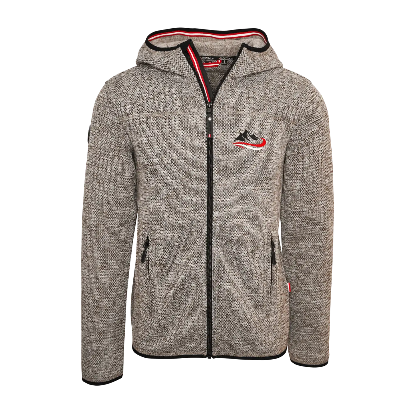 Berg Kultjacke mit Kapuze - Strickoptik