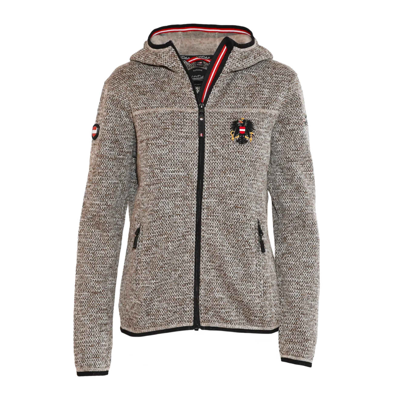 Österreich Kultjacke mit Kapuze - Strickoptik