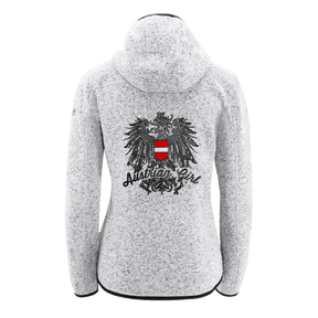 hellgraue Fleece Jacke für Damen Austrian Girl