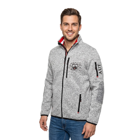 Hellgraue Fleece Weste Österreich Adler