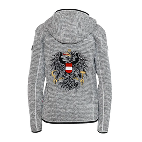 Österreich Kultjacke mit Kapuze - Strickoptik