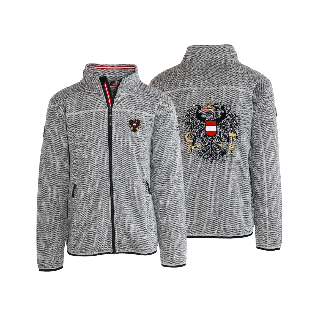 Österreich Kultjacke ohne Kapuze - Strickoptik