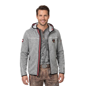 Österreich Kultjacke mit Kapuze - Strickoptik