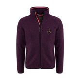 Herren Fleece Jacke ohne Kapuze Bordeaux-Violett #Farbe_Bordeaux-Violett