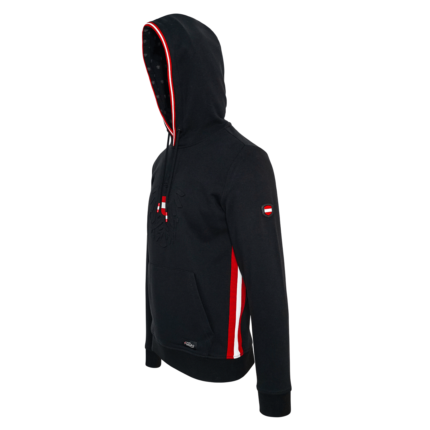 Herren Kapuzenpulli schwarz mit Österreich Adler