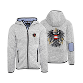 Herren Karo Strickfleece Jacke #Farbe_Blau-Kariert