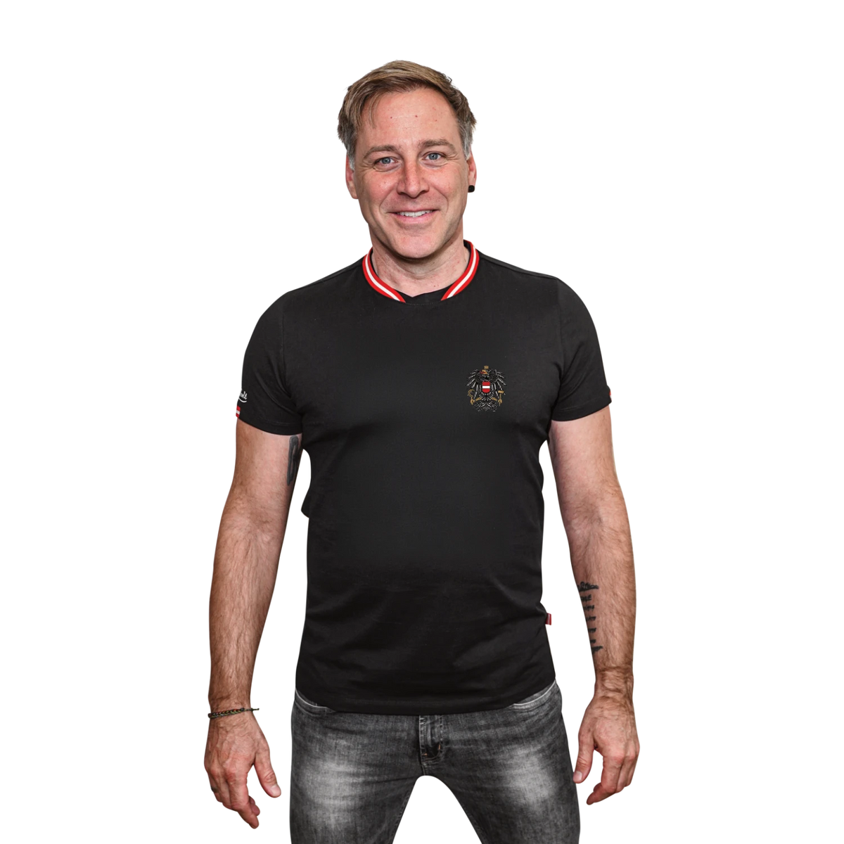 Herren KUlt T-Shirt schwarz Österreich Adler #Farbe_Schwarz #Motiv_Adler