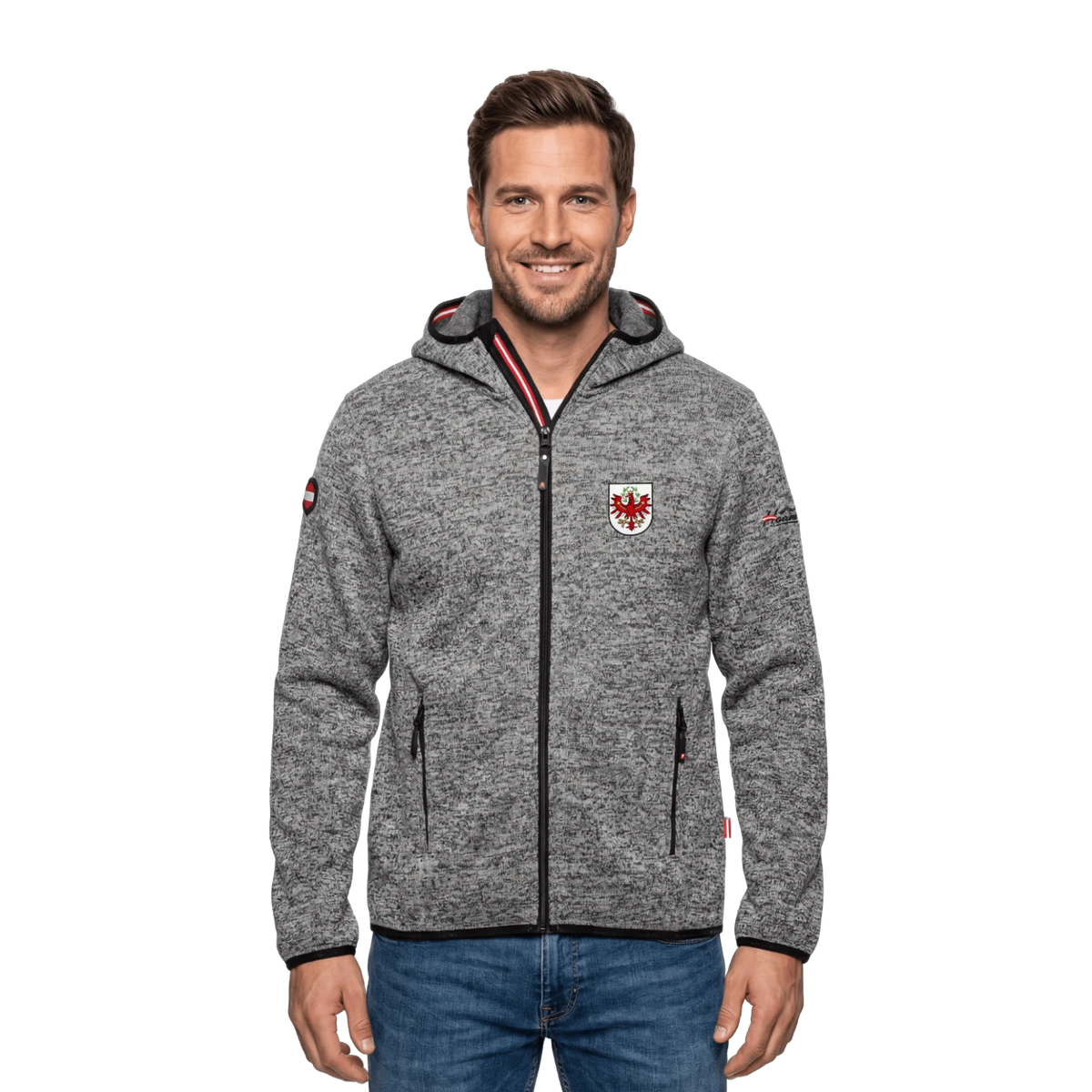 Herren Kultjacke dunkelgrau Tirol Adler #Farbe_Dunkelgrau