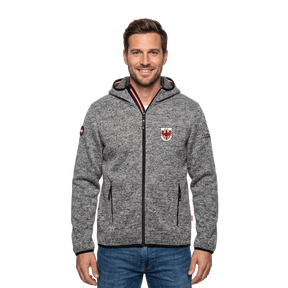 Tirol Kultjacke mit Kapuze - Dunkelgrau