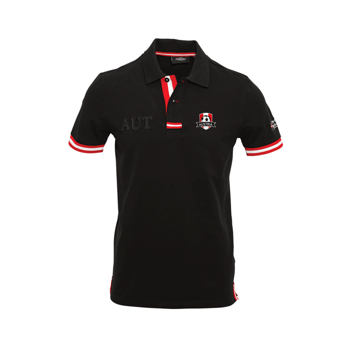 Herren Polo Shirt Österreich Fußball Stickerei