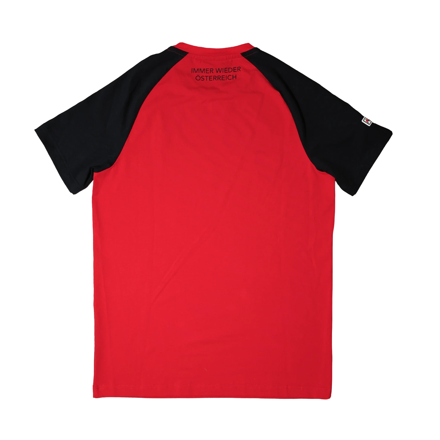 Österreich Adler Raglan T-Shirt Rot Schwarz Kontrast