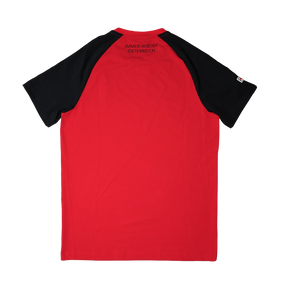 Österreich Adler Raglan T-Shirt Rot Schwarz Kontrast