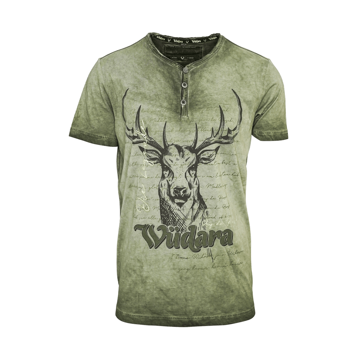 Herren T-Shirt Hirsch grün