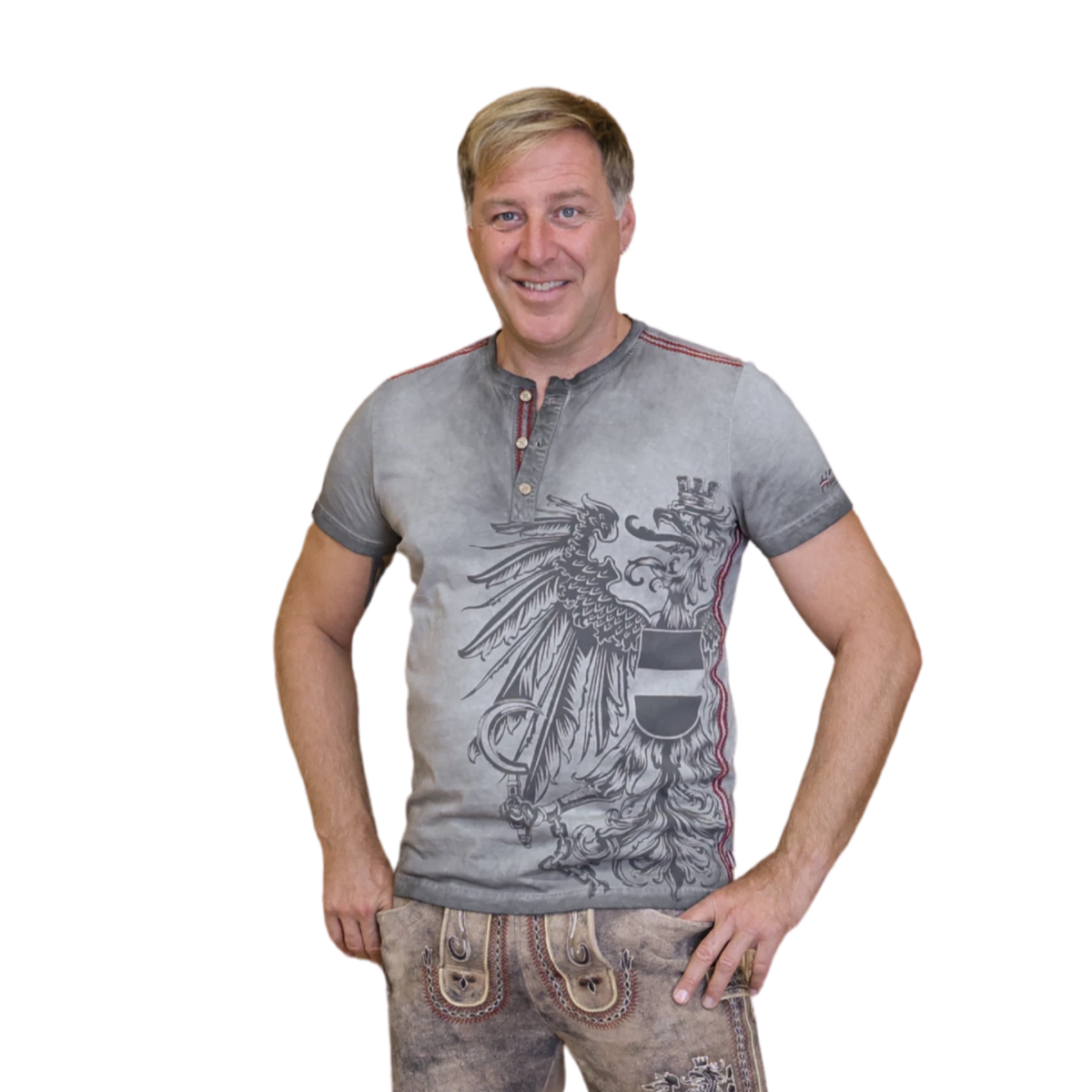 Herren T-Shirt Österreich Adler dunkelgrau #Farbe_Dunkelgrau-Vintage