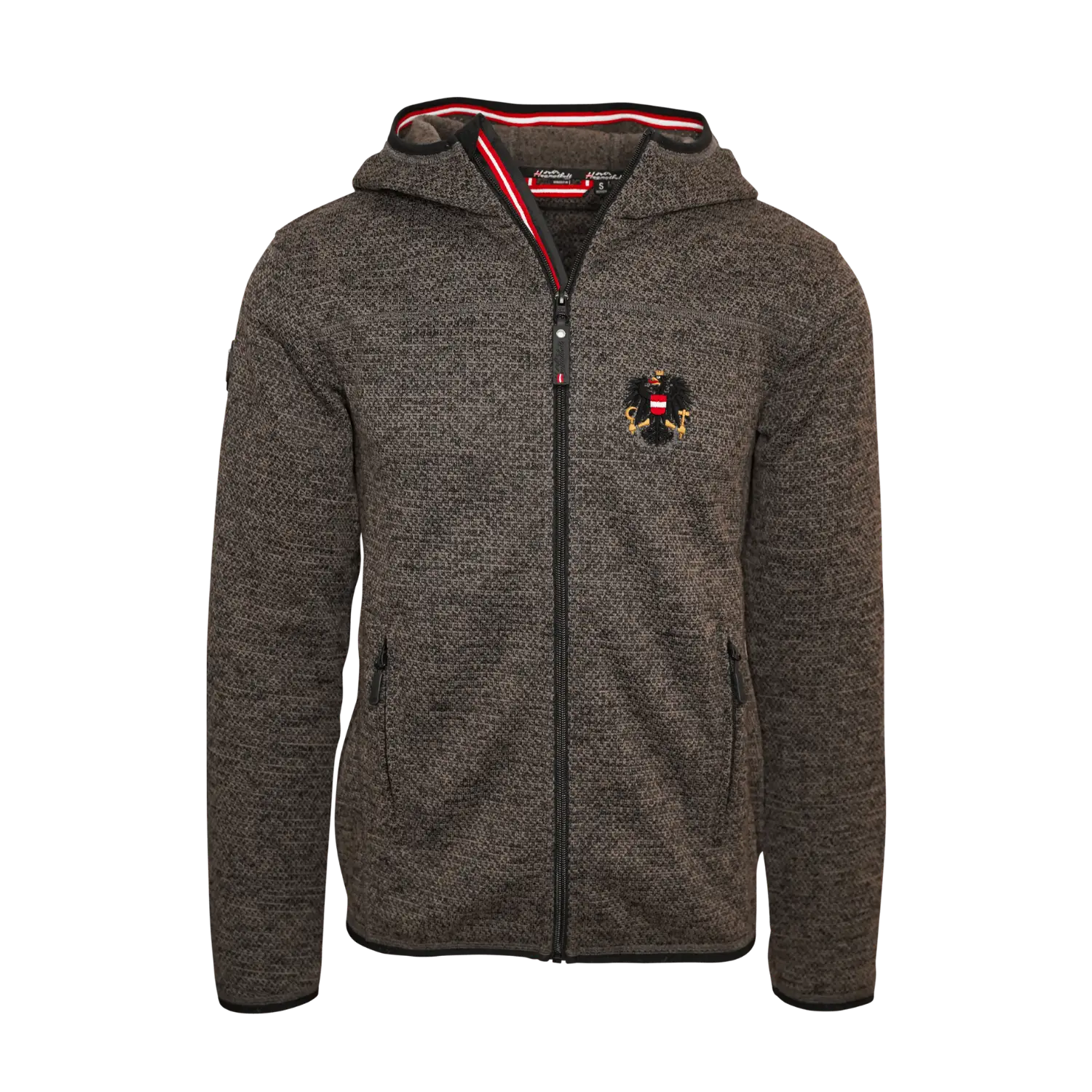 Österreich Kultjacke mit Kapuze - Strickoptik