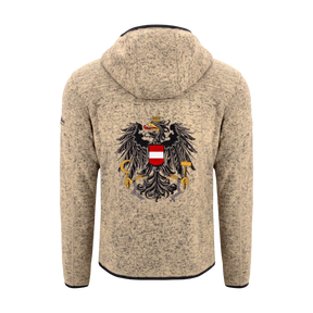 LIMITIERTE Österreich Adler Kultjacke mit Kapuze - Sandbraun