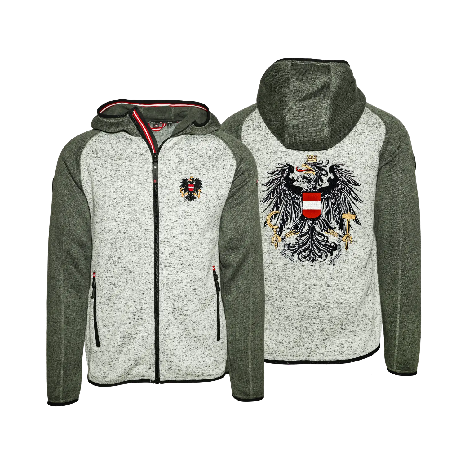 Österreich Kultjacke mit Kapuze - DUO Grün