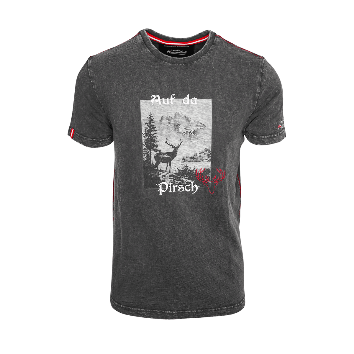 Herren Trachten T-Shirt Auf da Pirsch