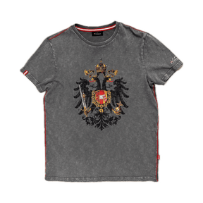 Herren Trachten T-Shirt dunkelgrau Adler