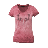 Herz Geweih Glitzer Shirt Damen rosa #Farbe_Rosa
