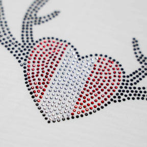 Herz Geweih Glitzer T-Shirt