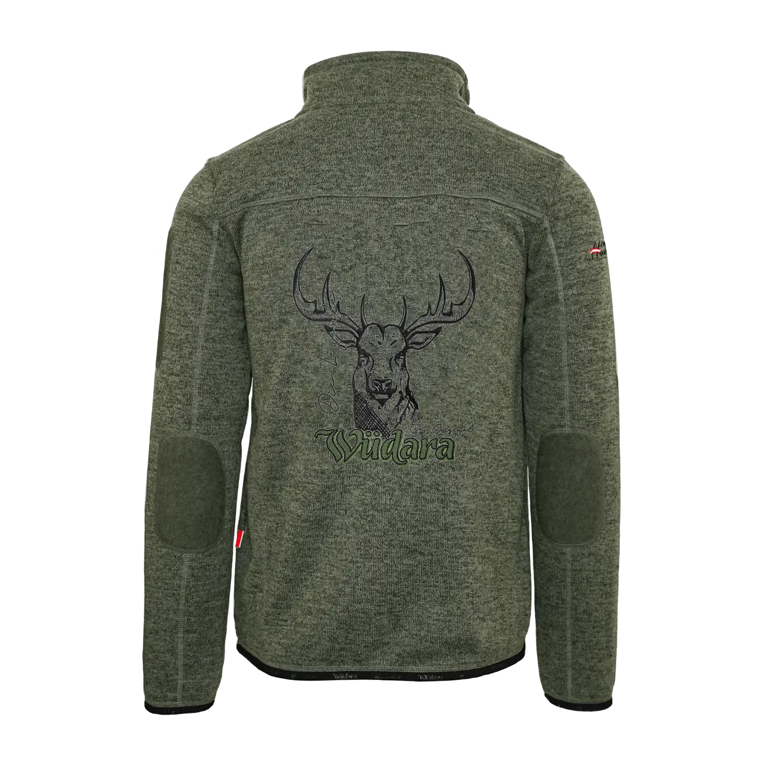 Hirsch Fleece Jacke dunkelgrün Herren