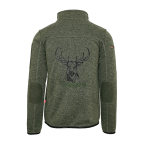 Hirsch Fleece Jacke dunkelgrün Herren