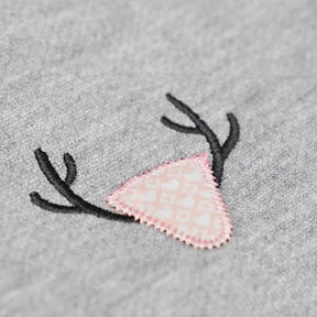 Hirsch Geweih Stickerei Mädchen Jacke rosa