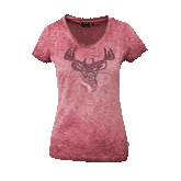 Hirsch Glitzer T-Shirt rosa Damen #Farbe_Rosa
