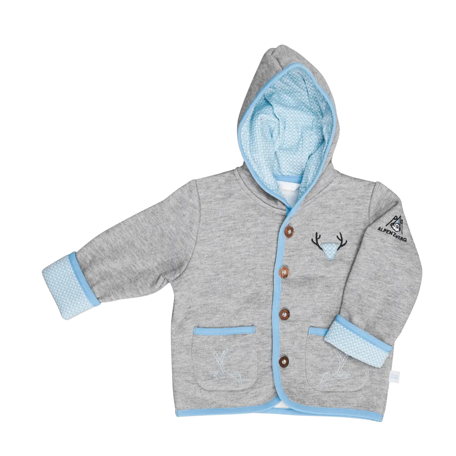 Hirsch Kinder Trachtenjacke blau